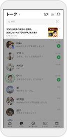 LINE広告の代表的な配信面トークリスト